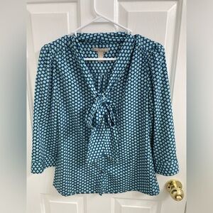 EUC Banana Republic Button Down Patterned Blouse Sz S